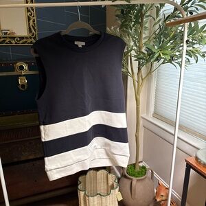 COS Navy Sleeveless Top